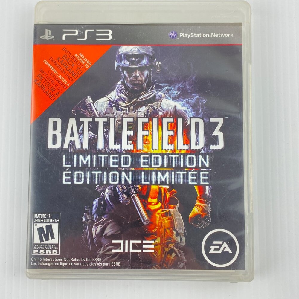 Battlefield 3 Limited Edition PS3 Video Game 2011 Case Booklet Disc Rated Mature